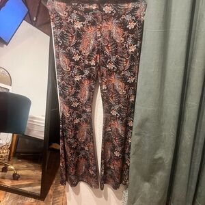Paisley Print Flared Pants